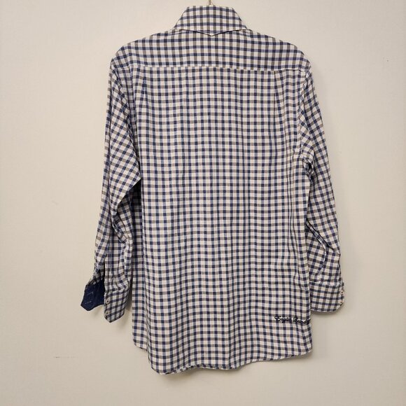 English Laundry Shirt Long Sleeve Button Up Flip Cuff Mens Size 15.5 32/33 - Picture 5 of 16